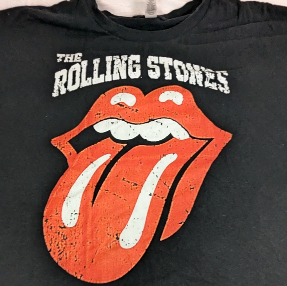 The Rolling Stones 4XL Black Tee with Iconic Band Logo - Picture 2 of 6